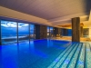 Swimming pool area at night